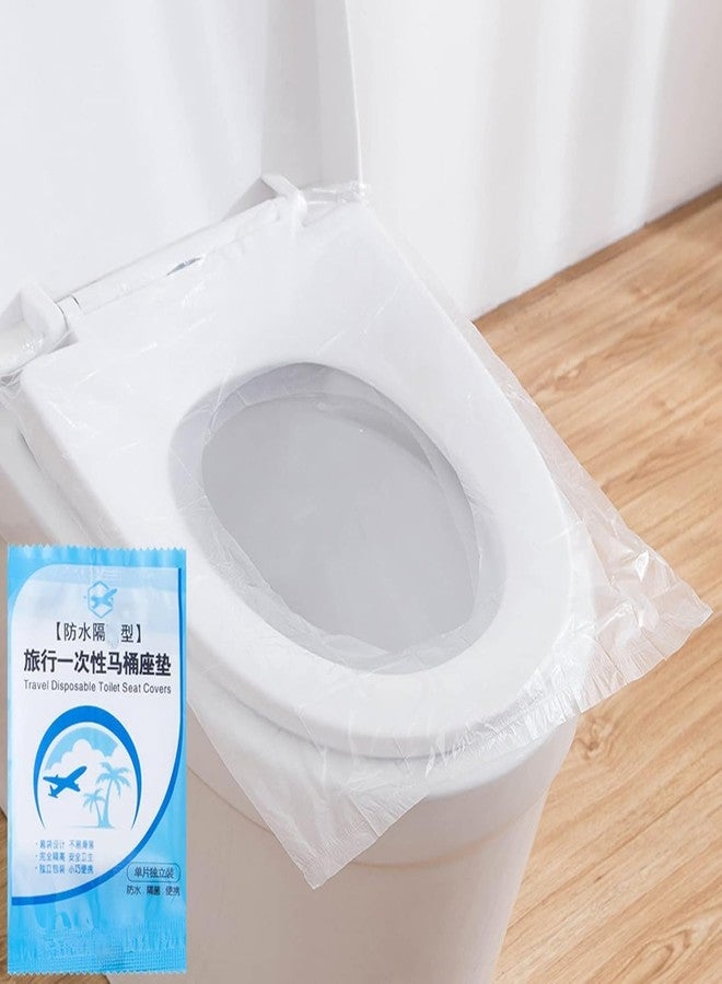 KINTIN 25 Pack Disposable Plastic Toilet Seat Cover Waterproof and Non Slip Individually Wrapped, for Travel, Toilet Seat Protectors for Toddler Potty Training, Pregnant Mom, Adult - Image 1