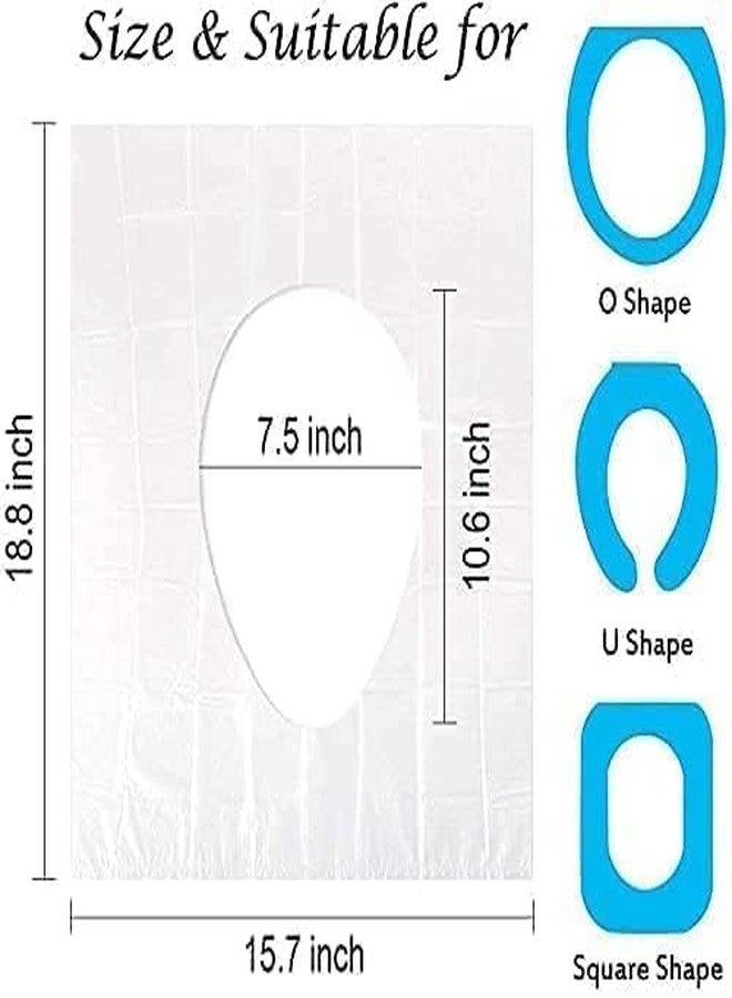 KINTIN 25 Pack Disposable Plastic Toilet Seat Cover Waterproof and Non Slip Individually Wrapped, for Travel, Toilet Seat Protectors for Toddler Potty Training, Pregnant Mom, Adult - Image 2