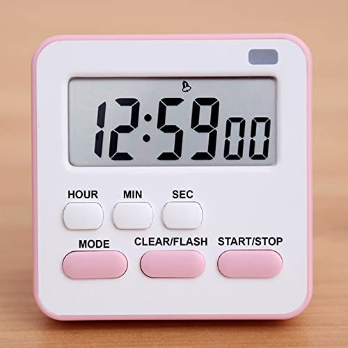 DANSR Digital Kitchen Timer & Stopwatch, Large Digits, Loud Alarm, Kitchen Timer, Magnetic Countdown Digital Timer for Teacher Kids and Elderly, for Classroom Home Work Fitness, Cooking (Pink D) - Image 3