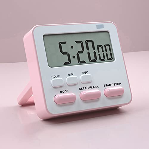 DANSR Digital Kitchen Timer & Stopwatch, Large Digits, Loud Alarm, Kitchen Timer, Magnetic Countdown Digital Timer for Teacher Kids and Elderly, for Classroom Home Work Fitness, Cooking (Pink D) - Image 4
