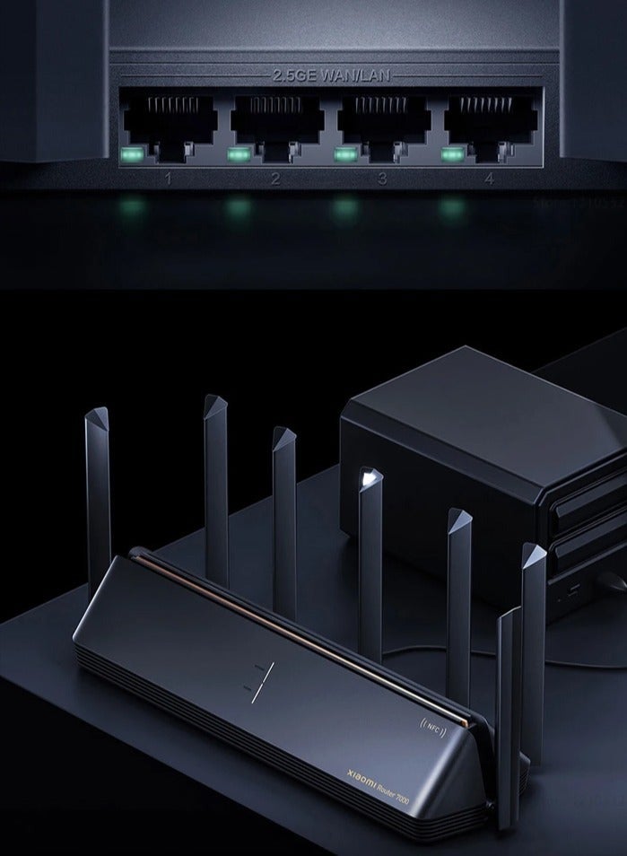REBENUO WiFi Router BE7000 Original Band WiFi Repeater VPN 1GB USB 3.0 Network IPTV 4X2.5G Ethernet Ports Single Modem Voice - Image 4