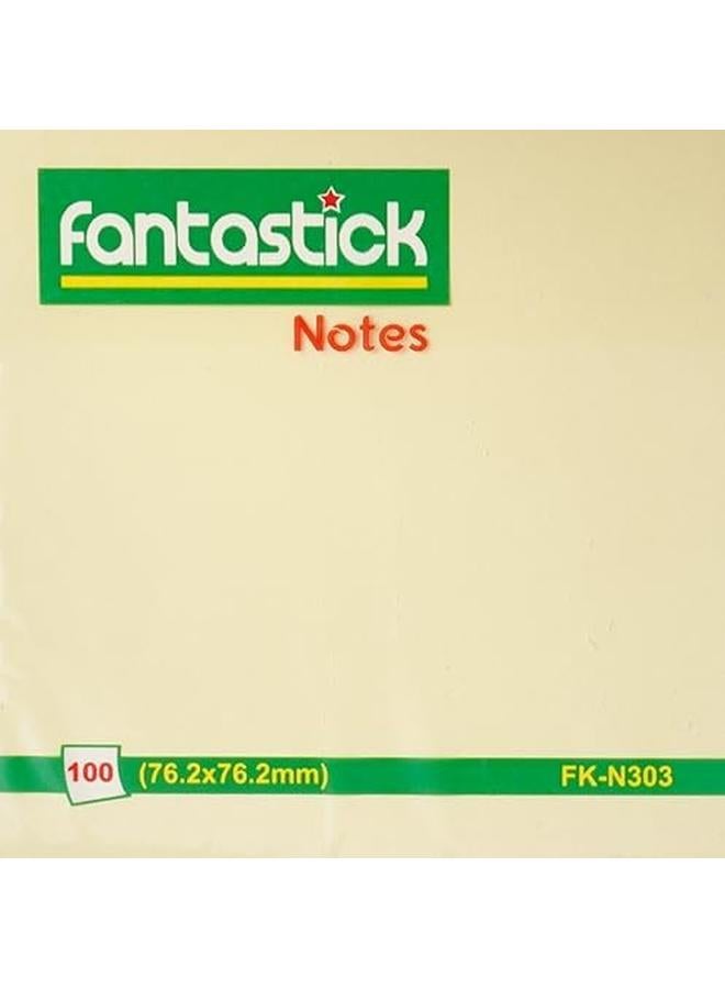 Fantastick Post It Pad Sticky Notes 7.62 Cm X 7.62 Cm Size Yellow Fk N303 - Image 2