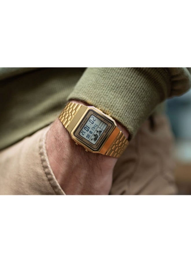 CASIO Men Digital Watch A500WGA-1DF - 34 mm - Gold - Image 5