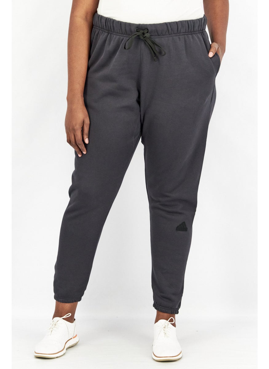 Adidas Women Plus Size Training Sweatpants, Carbon  - Image 1