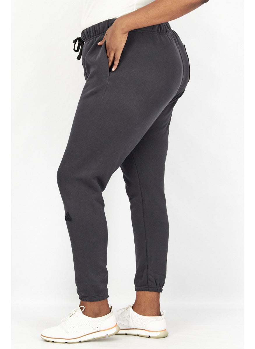 Adidas Women Plus Size Training Sweatpants, Carbon  - Image 4