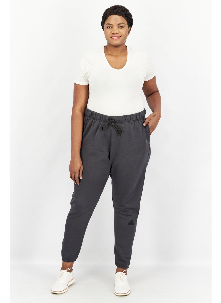 Adidas Women Plus Size Training Sweatpants, Carbon  - Image 2