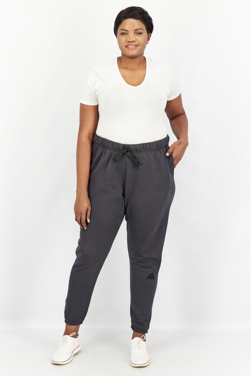 Adidas Women Plus Size Training Sweatpants, Carbon - Image 2