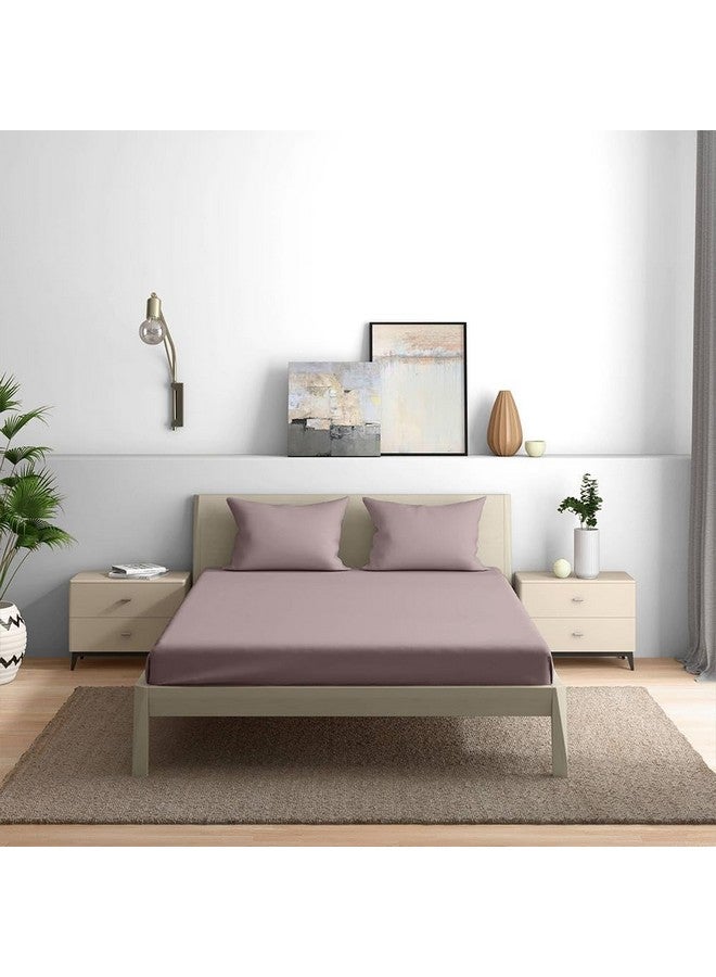 Wakefit شيت سرير قطن واكفيت | شيت سرير 160 TC لحجم سرير مزدوج مع 2 غطاء وسادة | ورد خشبي - 100x90 بوصة - Image 3