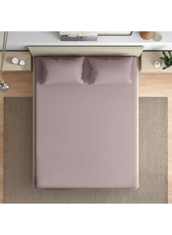 Wakefit شيت سرير قطن واكفيت | شيت سرير 160 TC لحجم سرير مزدوج مع 2 غطاء وسادة | ورد خشبي - 100x90 بوصة - Image 5