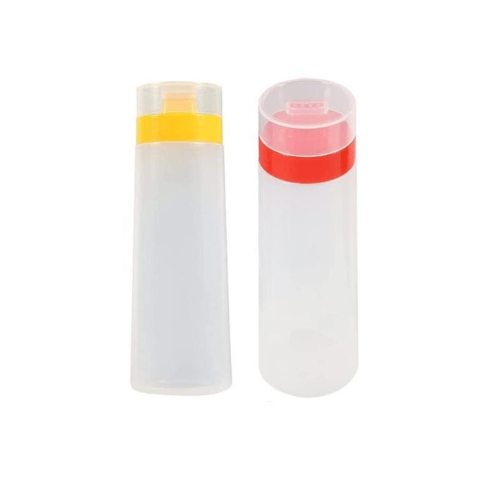 4 HOLE JAM SQUEEZE BOTTLE WITH CAP LIDS 300ML LARGE CAPACITY LEAK PROOF CONDIMENT SQUEEZE SAUCE BOTTLES FOR SALAD DRESSING KETCHUP MAYONNAISE OLIVE OIL 2 PACK