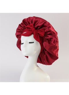 Large single-layer ribbon - wine red with hair tie