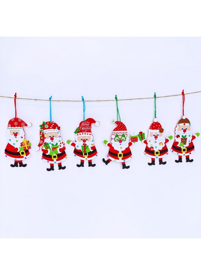Winlyn 24 Sets Christmas Craft Kits Winter Crafts DIY Christmas Santa Ornaments Decorations Arts Sets Foam Santa Christmas Stickers for Kids Holiday Festive Home Classroom Activities Party Favors - Image 3