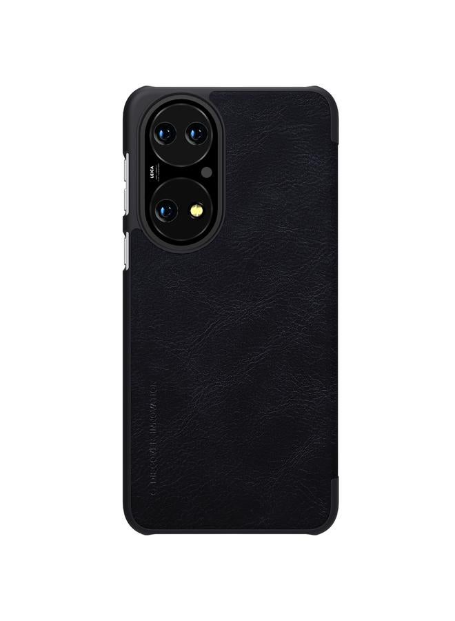 Nillkin Case For Huawei P50 QIN Series Crazy Horse Texture Horizontal Flip Leather Case with Card Slot - Image 2