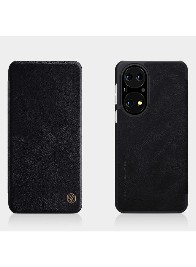 Nillkin Case For Huawei P50 QIN Series Crazy Horse Texture Horizontal Flip Leather Case with Card Slot - Image 1