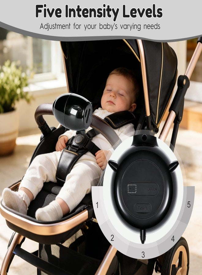 KIYPUT Portable Stroller Rocker Sleep Aid, Fits All Strollers and Prams,Gently Rocks Any Stroller or Pram, Rechargeable Bouncer with Adjustable Speed Black - Image 5