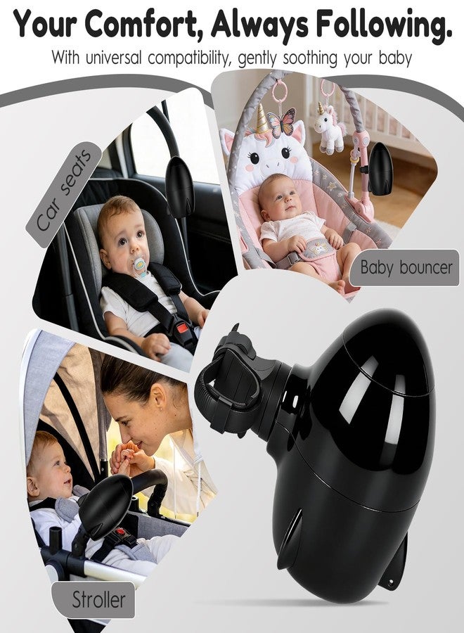 KIYPUT Portable Stroller Rocker Sleep Aid, Fits All Strollers and Prams,Gently Rocks Any Stroller or Pram, Rechargeable Bouncer with Adjustable Speed Black - Image 3