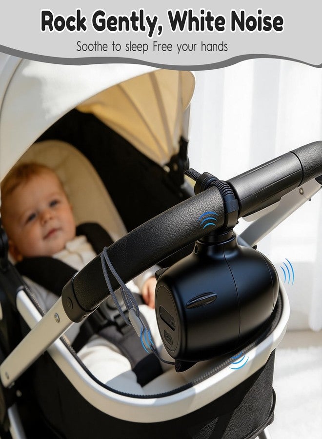 KIYPUT Portable Stroller Rocker Sleep Aid, Fits All Strollers and Prams,Gently Rocks Any Stroller or Pram, Rechargeable Bouncer with Adjustable Speed Black - Image 2