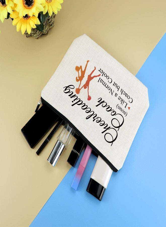 Mikela 3 Pcs Cheerleading Cheer Coach Gift Makeup Bag for Women Cheer Mom Appreciation Gift Cheerleader Thank You Present Mother's Day Birthday Christmas Graduation Present Travel Cosmetic Bag Pouch - Image 4