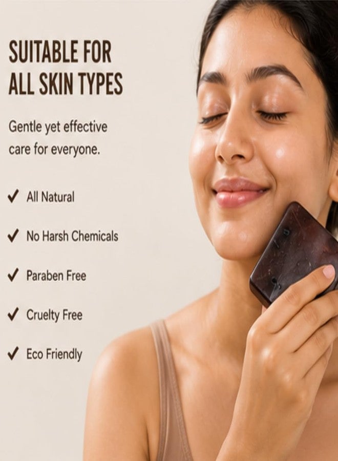 FINEXEL Coffee Multani Mitti Handmade Soap Natural Skin Cleansing Bath Bar for Oily Skin Tan Removal Deep Cleansing Soap .Natural Skin Cleansing, For Oily Skin, Tan Removal, Deep Cleansing(Pack of 3) - Image 4