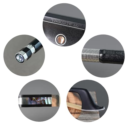 VINGOBOW Carbon Fiber Cello Bow Full 4/4 Size Natural Mongolia Horsehair VINGOBOW 71.5cm - Image 3