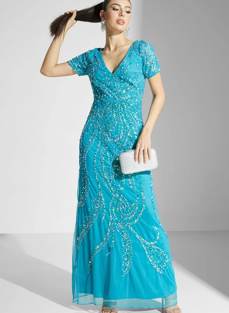 Namshi x Embellished Maxi Dress
