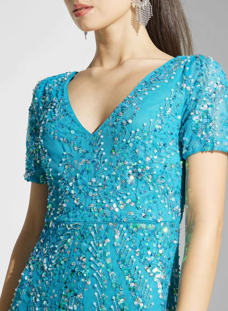 Namshi x Embellished Maxi Dress