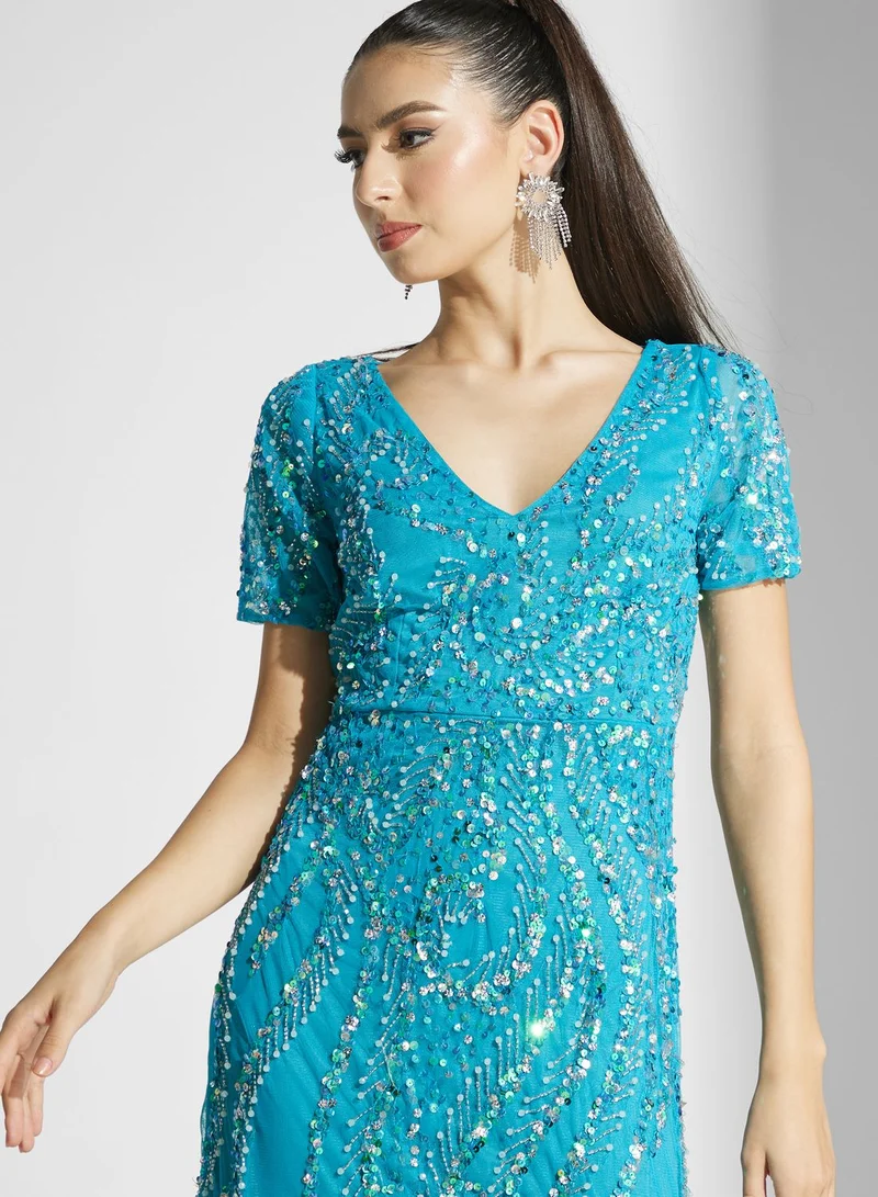 Namshi x Embellished Maxi Dress
