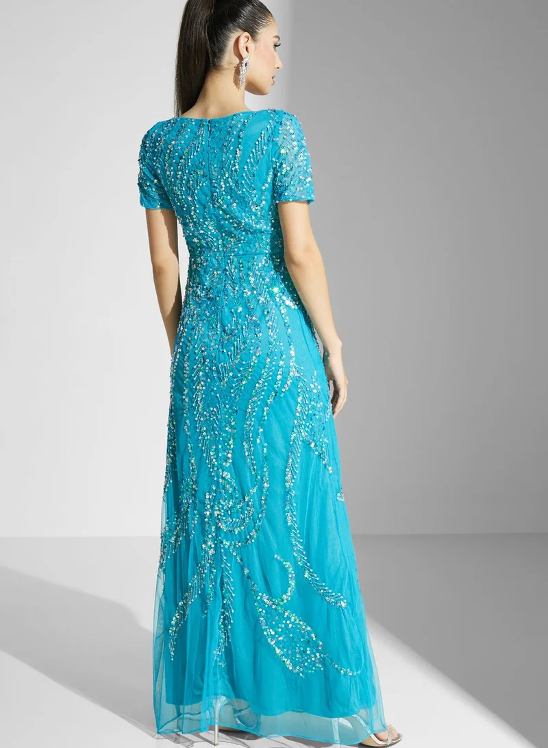 Namshi x Embellished Maxi Dress