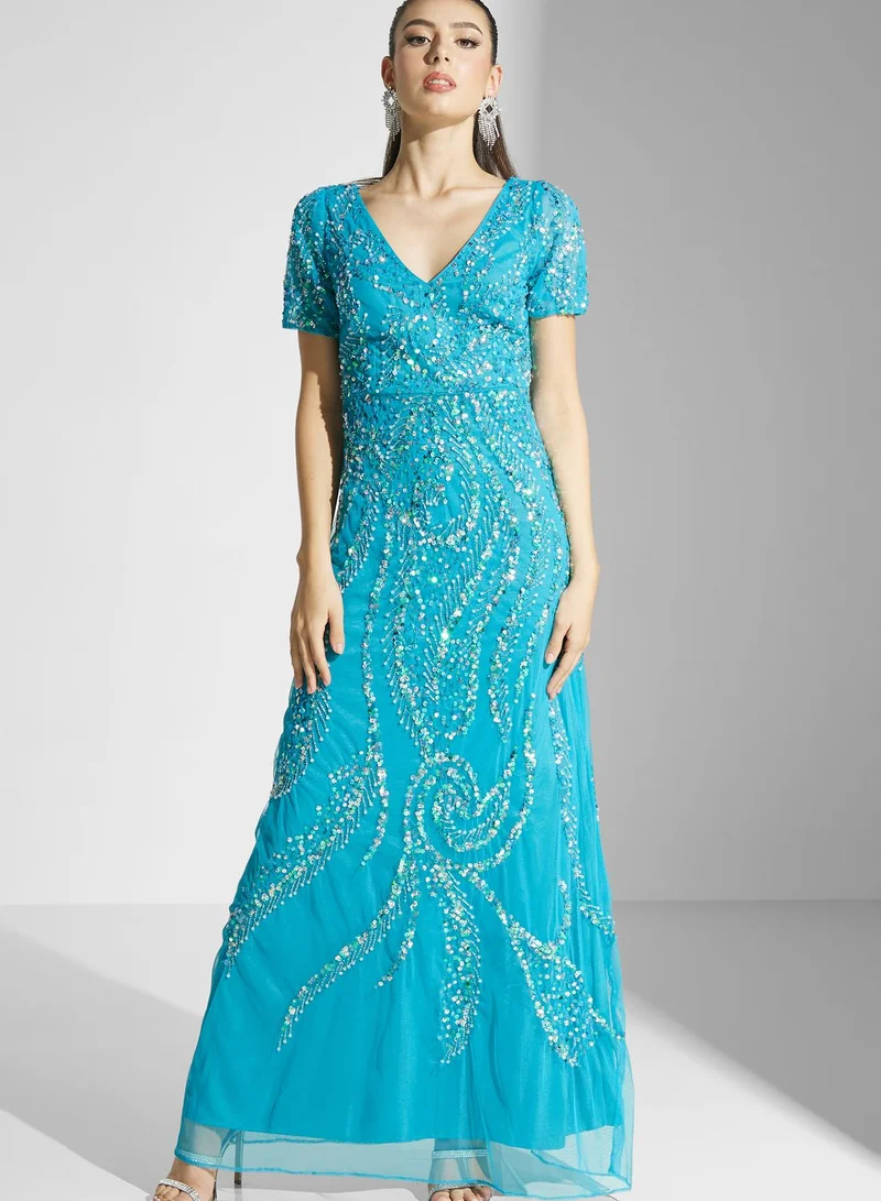 Namshi x Embellished Maxi Dress
