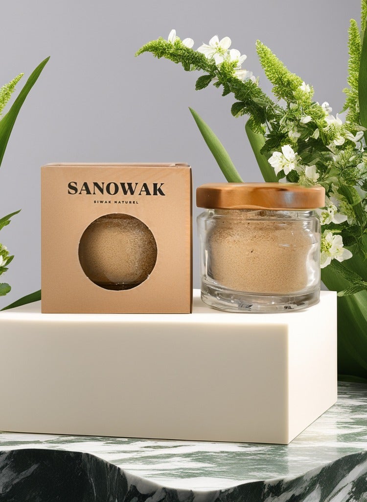 Sanowak 100% Natural Miswak Siwak Powder – Organic Teeth Whitening Toothpaste Alternative, Fresh Breath, Plaque Removal & Natural Oral Care for Healthy Gums - Image 1
