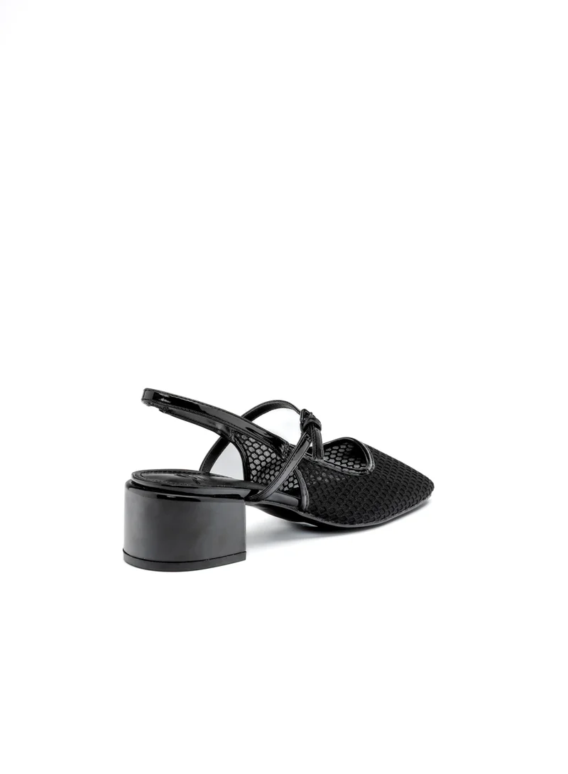 Bata Black Slingback Low Heel Shoes for Women | Best Price UAE