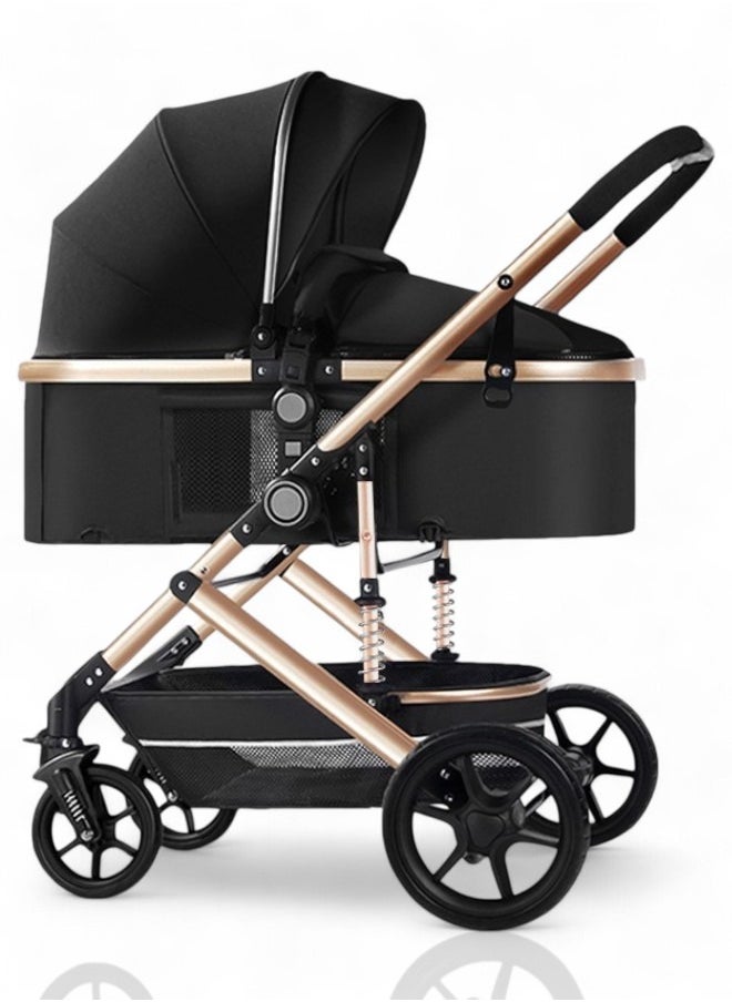 Generic Lightweight Baby Stroller with Sitting and Lying Function, Shock-Absorbing, Carbon Steel Frame, One-Button Folding – Perfect for Newborns and Toddlers (0-4 Years)  - Image 1