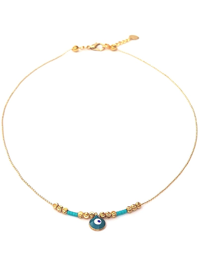 Alwan قلادة العين الشريرة المطلية بالذهب - Image 1