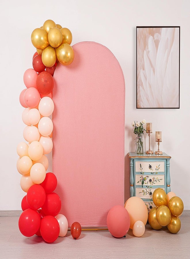 Peomeise 6FT Wedding Arch Cover，Dusty Rose Arch Backdrop Cover Stretchy Spandex Backdrop Stand Covers for Birthday Party Ceremony Banquet Decor(72" L x 31.2" W) - Image 5