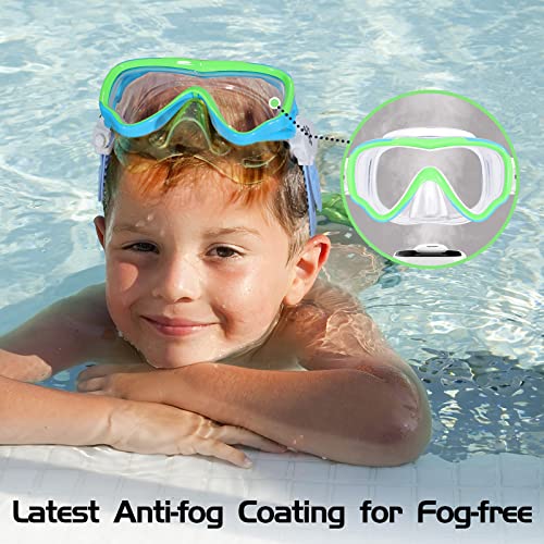 Seago Kids Swim Goggles Swimming Goggles for Kids Boys Girls Toddlers Youth 5-15 Anti-Fog 180° Clear Goggles No Leak Water Pool Underwater Swim Goggles with Nose Cover Swimming Diving Equipment - Image 3