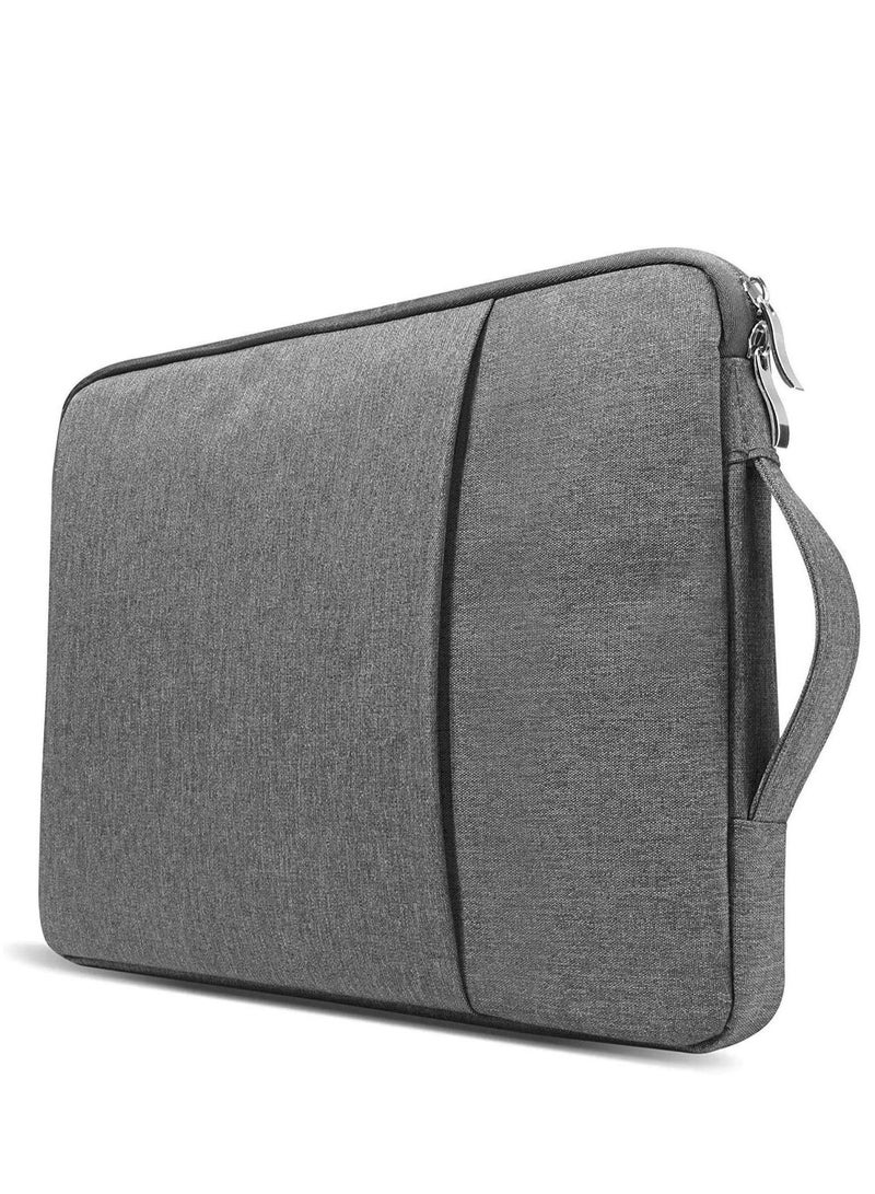 Slim Zipper Pouch Sleeve Compatible with MacBook Pro 15.4 and Other 15.6 Inch Slim Laptops Grey