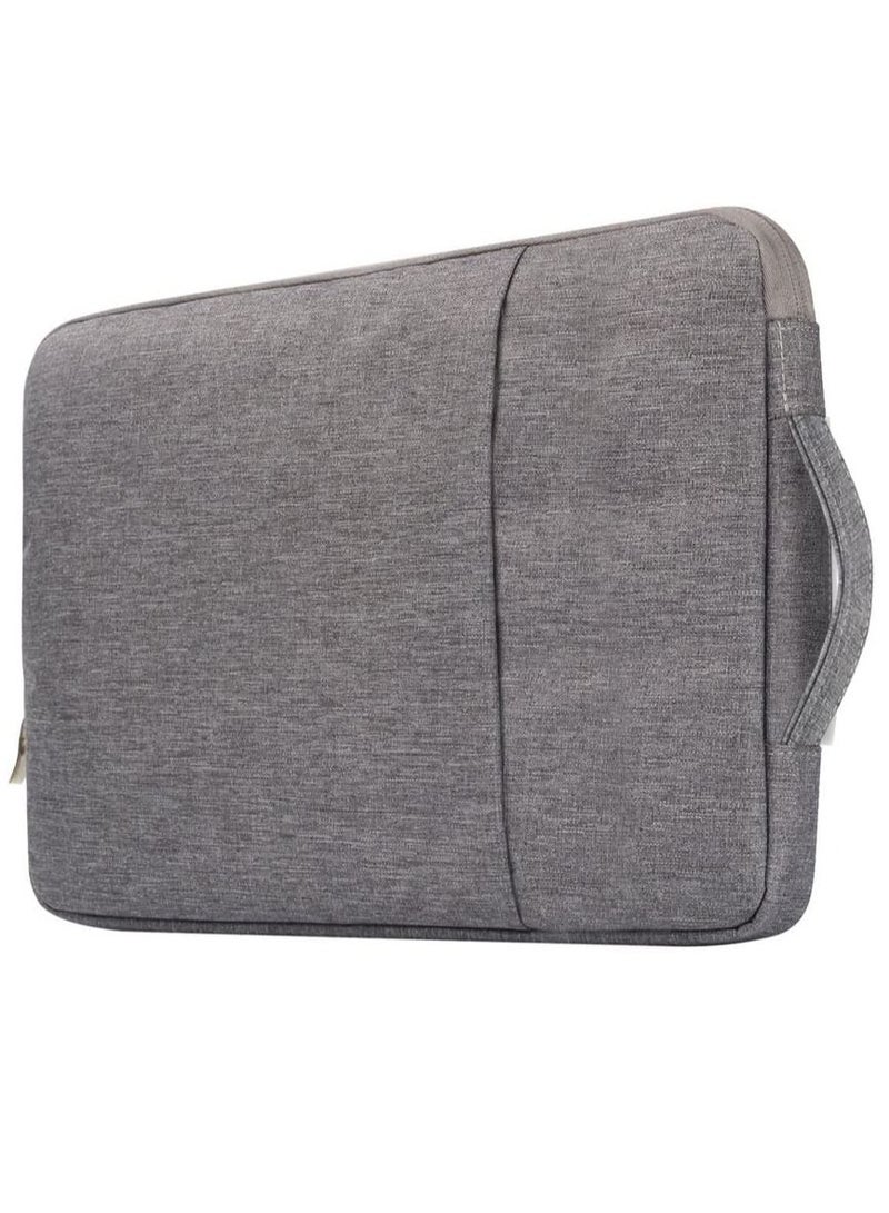 Slim Zipper Pouch Sleeve Compatible with MacBook Pro 15.4 and Other 15.6 Inch Slim Laptops Grey