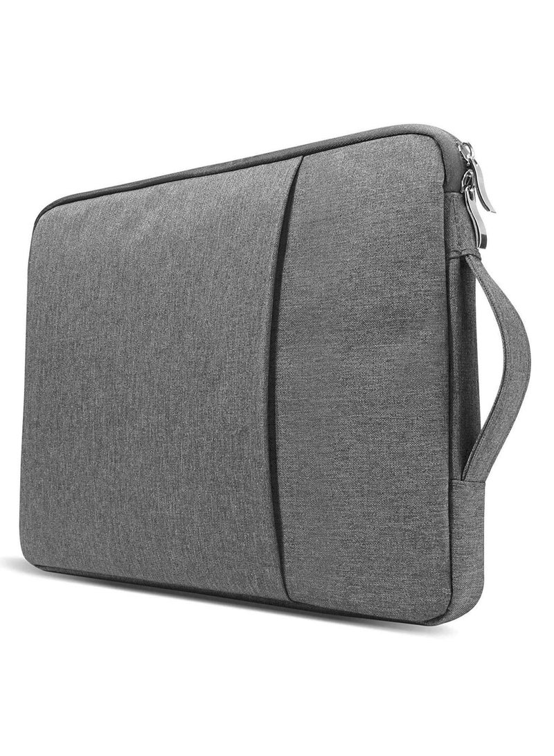 Slim Zipper Pouch Sleeve Compatible with MacBook Pro 15.4 and Other 15.6 Inch Slim Laptops Grey