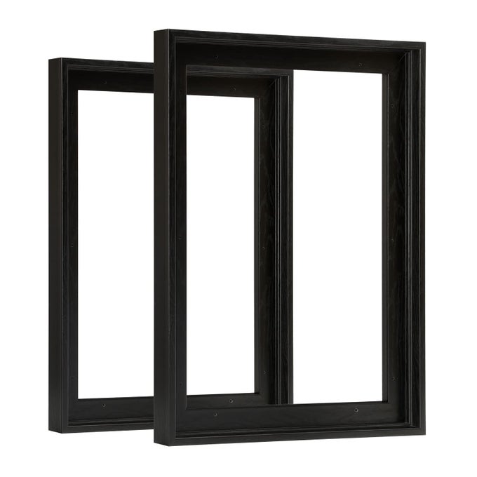 FLOATING CANVAS FRAME FOR 16X20 INCH PAINTING 2 PACK FLOATER FRAME FOR CANVAS PRINTS 09 RABBET DEPTH ART FRAME FOR WALL PRINTS DIAMOND PAINTING PAINT BY NUMBERS BLACK