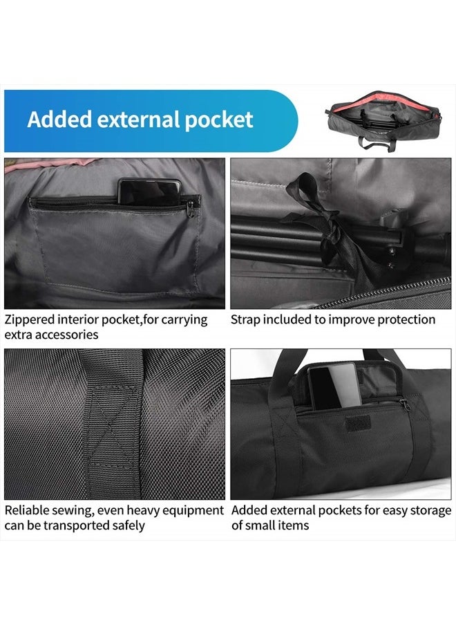 HEMMOTOP Tripod Carrying Case Bag 25.6x7x7in/65x18x18cm Heavy Duty with Storage Bag and Shoulder Strap Padded Carrying Bag for Light Stands, Boom Stand, Tripod,Mic Stand and Tent Pole  - Image 3