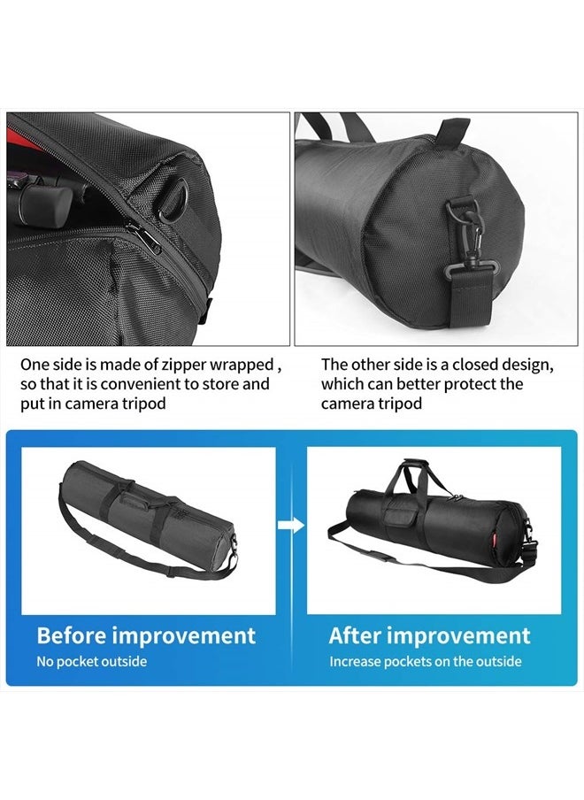 HEMMOTOP Tripod Carrying Case Bag 25.6x7x7in/65x18x18cm Heavy Duty with Storage Bag and Shoulder Strap Padded Carrying Bag for Light Stands, Boom Stand, Tripod,Mic Stand and Tent Pole  - Image 5