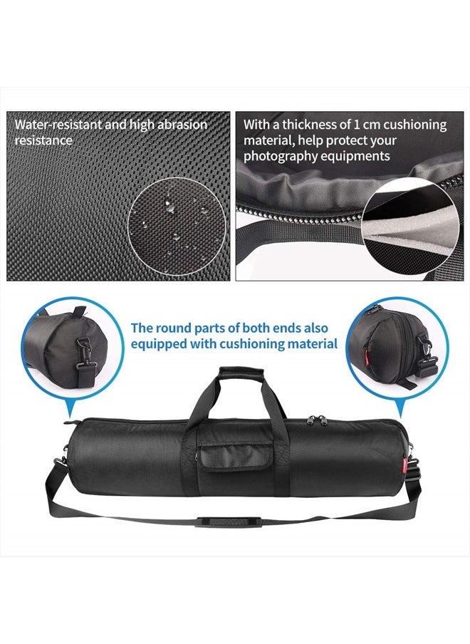 HEMMOTOP Tripod Carrying Case Bag 25.6x7x7in/65x18x18cm Heavy Duty with Storage Bag and Shoulder Strap Padded Carrying Bag for Light Stands, Boom Stand, Tripod,Mic Stand and Tent Pole  - Image 4