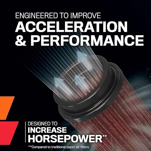 K+N K&N High-Flow Original Lifetime Universal Clamp-On Air Filter: High Performance, Washable: Flange Diameter: 3.5 In, Filter Height: 7 In, Flange Length: 0.875 In, Shape: Round Tapered, RU-3130 - Image 3