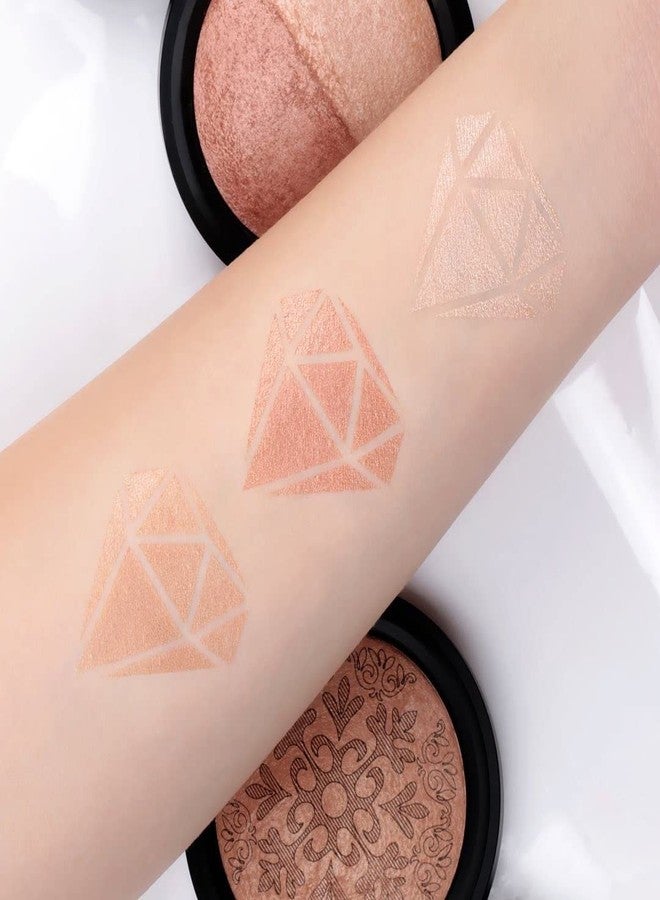 aden Terracotta Baked Bronzer/Highlighter Duo Create a gorgeous sculpted glow with this baked duo (7g) MADE IN ITALY (Terracotta Baked Glowing Bronzing Powder) - Image 4