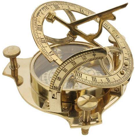 THOR INSTRUMENTS 3" Sundial Compass - Solid Brass Sun Dial Rustic Vintage Home Decor Gifts - Image 2