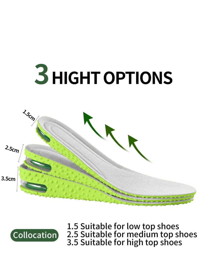 GUDOO Height Increase Insoles Air Cushion Taller Shoe Insoles Heel Insert for Men and Women Heel Cushioning Shock Absorption Relieve Foot Pain - Image 5