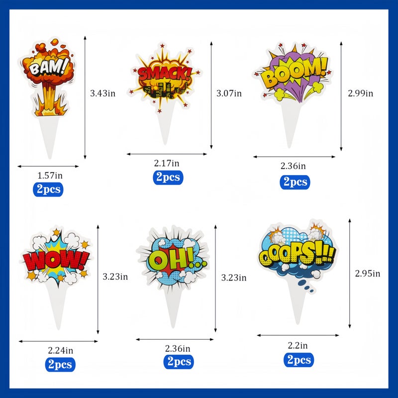 LAST HOE DOWN Superhero Cake Decorations Superhero Themed Party Decoration City Cake Border Decoration - Image 5