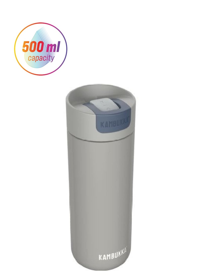 كامبوكا أوليمبس مج حراري آمن للاستخدام في غسالة الأطباق بجدار مزدوج رمادي 500 مل 11-02017 - Image 1