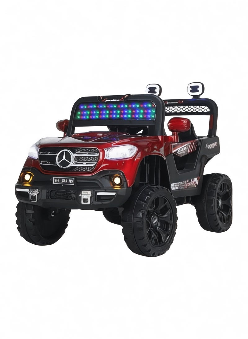 Cute ninos Kids Electric Jeep Car with 12V Battery and 380W Dual Motors, Remote Control, Interactive Lights with Music, Openable Doors, and Great Entertainment Features 