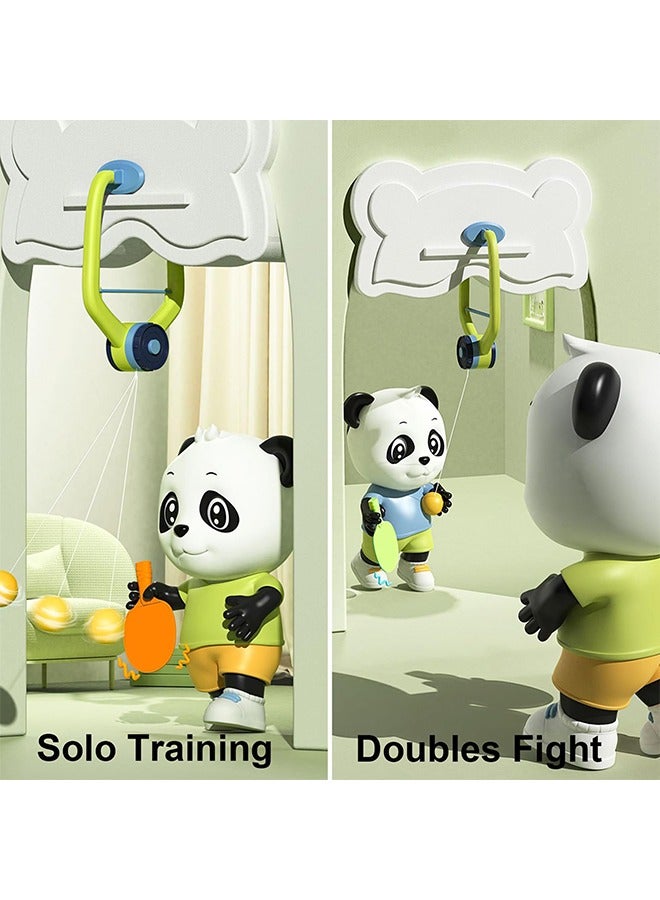 Hanging Table Tennis Trainer Portable Set, table tennis racket, Ping Pong Paddle Set for Kids, ping pong racket, Adjustable Door Pong Game for Kids with 2 Racket and 6 Balls, Door Frame Ping Pong Exerciser for Indoor Fun, Door Frame Hanging Table Tennis Trainer  - Image 2